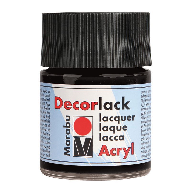 Marabu Askarteluväri glossy 50ml 073 Black, musta