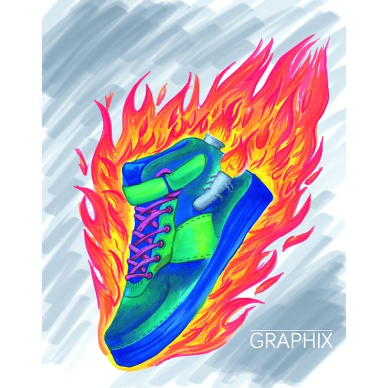 PA. Marabu Graphix Sketch 6 Heat basic shades, kaksipäinen, terävä ja taltta