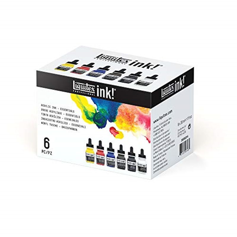 Liquitex Acrylic Ink Set 6x30ml Classic, Akryylimustesetti