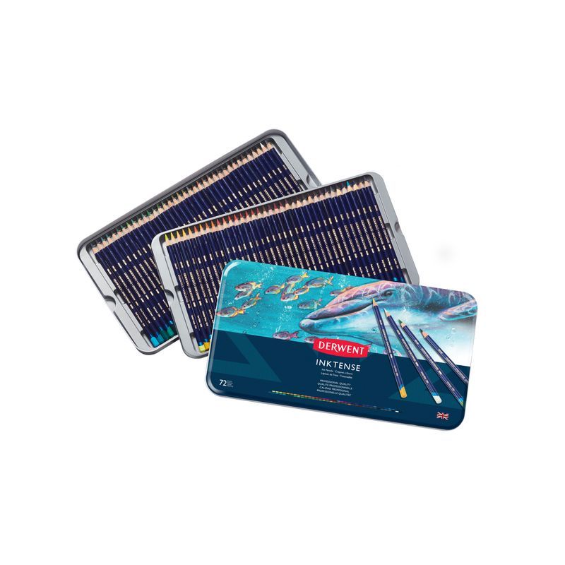 Derwent Inktense 72 mustevärikynälajitelma