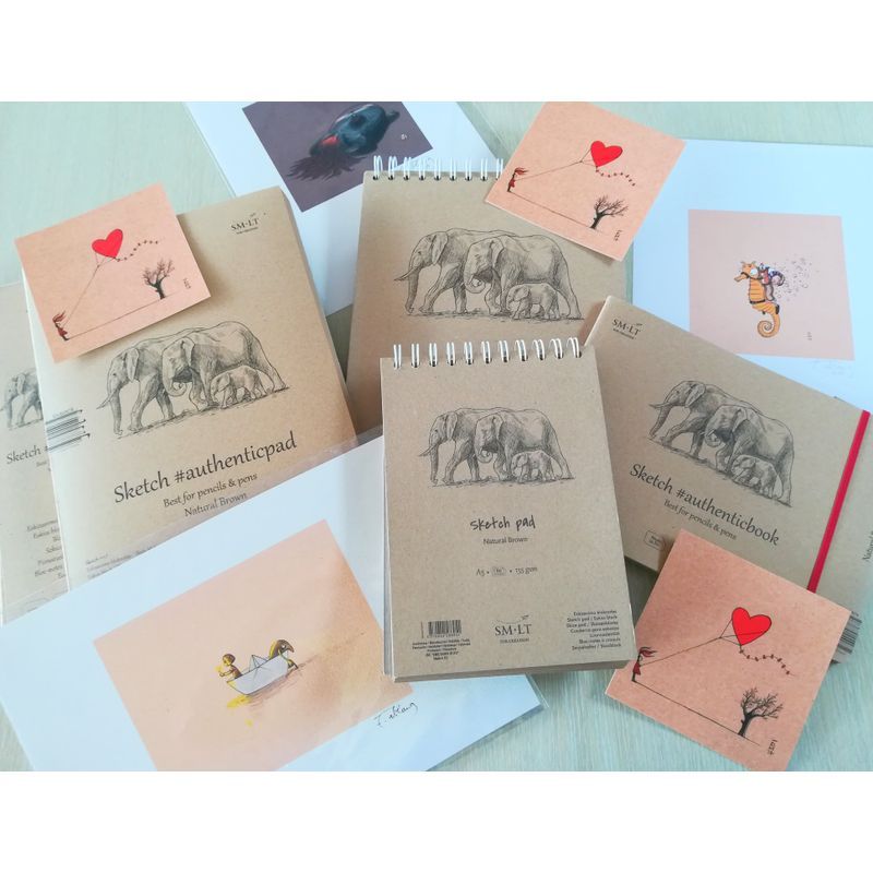 SMLT Luonnoslehtiö 90g A4 (120), kierre yläreunassa