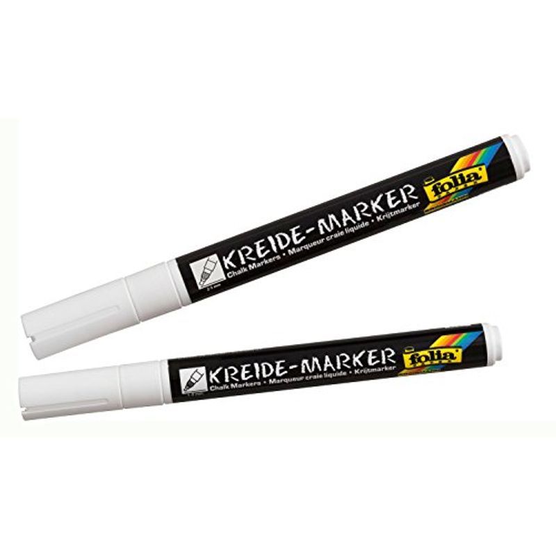 FOLIA Liitutaulukynät 2kpl valkoinen, 1-2mm ja 2-5mm