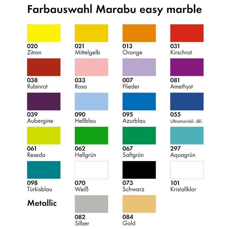 Marabu Easy Marble-starter set 6x15ml