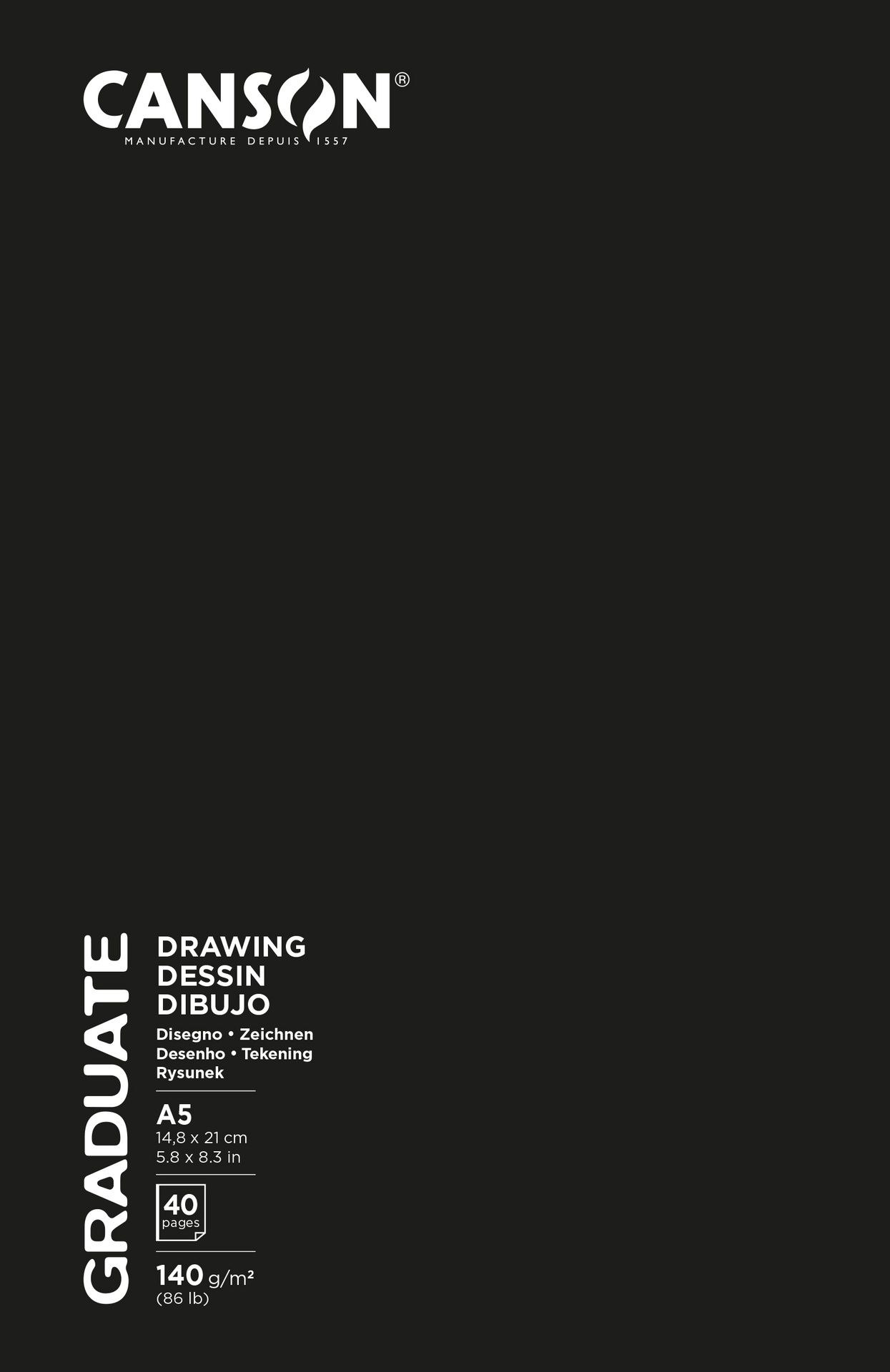 Graduate luonnoskirja A5 140g(40) nidottu pehmeä k