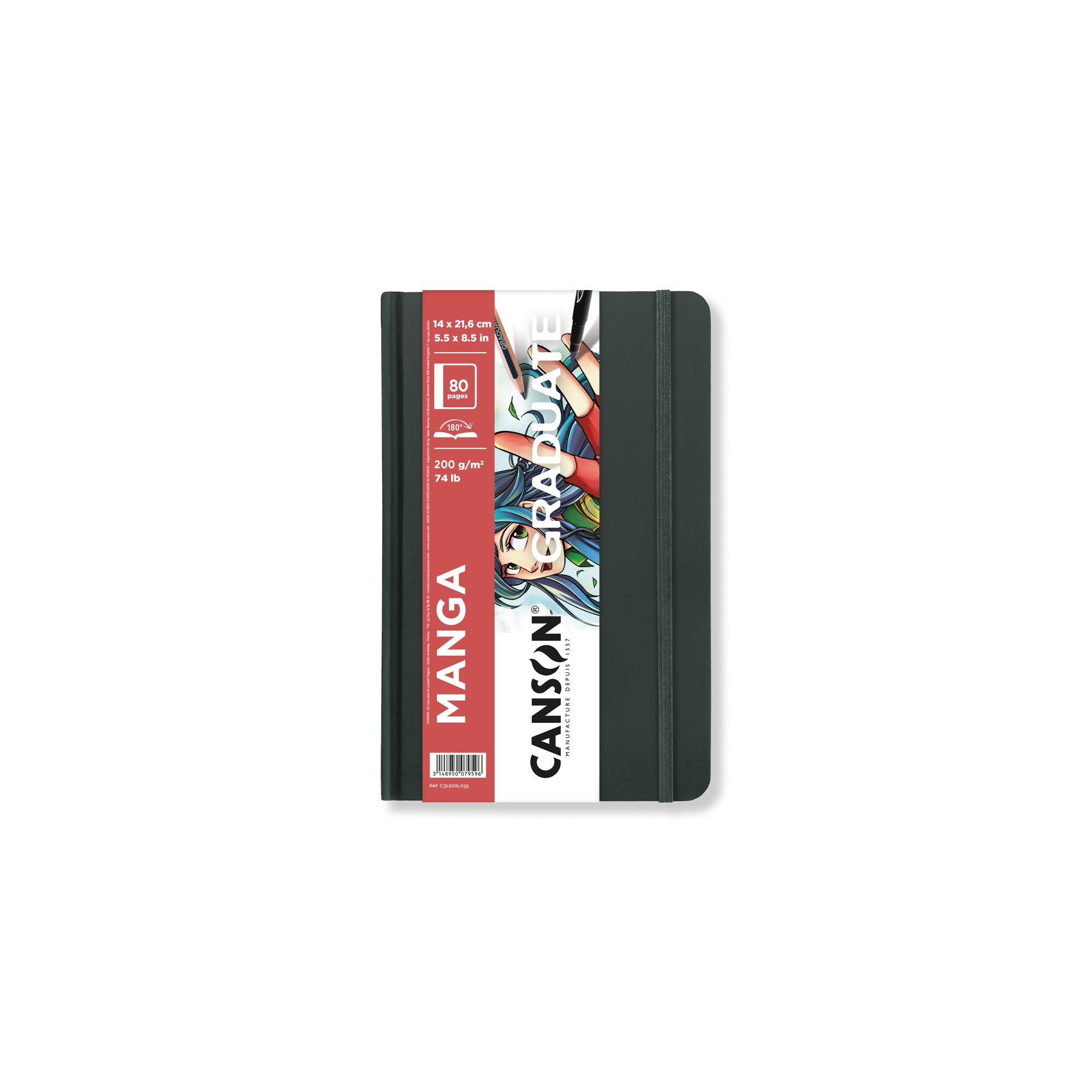 Graduate luonnoskirja Manga 14x21,6cm 200g(80)