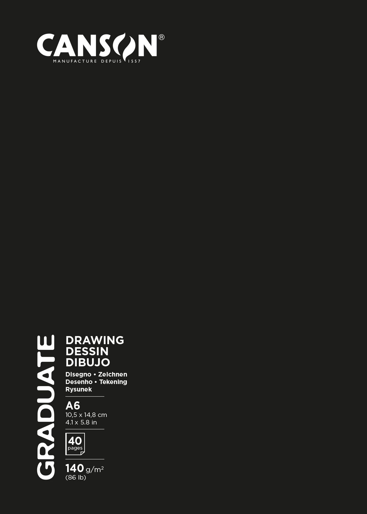 Graduate luonnoskirja A6 140g(40) nidottu pehmeä k