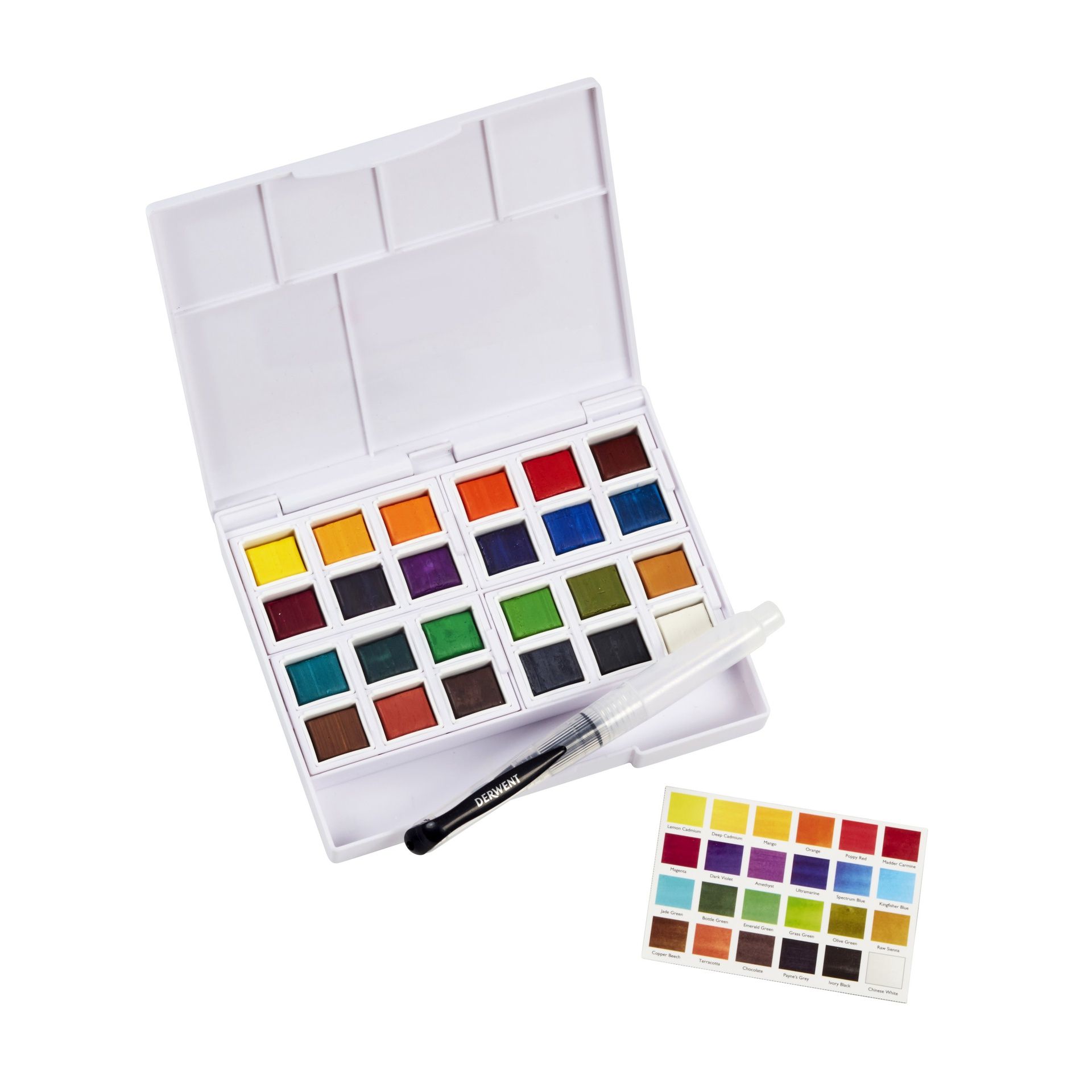 Derwent Watercolour Paint Pan Set 24 sävyä