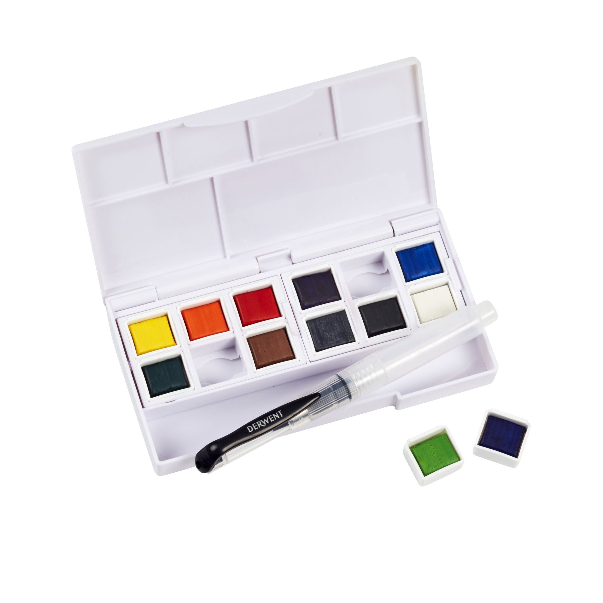 Derwent Watercolour Paint Pan Set 12 sävyä