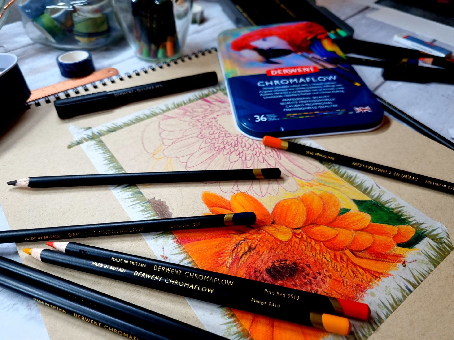 Derwent Chromaflow 36 värikynälajitelma