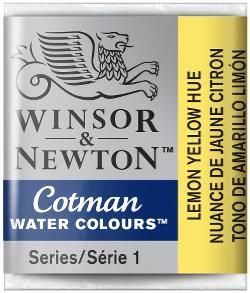 WN Cotman 1/2 (1,7ml) 346 Lemon Yellow Hue, akvarellivärinappi x