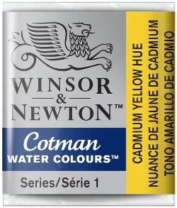 WN Cotman 1/2 (1,7ml) 109 Cadmium Yellow Hue, akvarellivärinappi x
