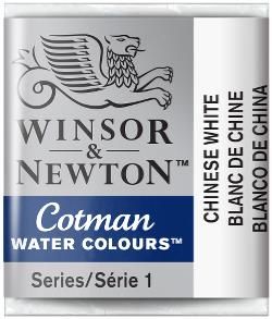 WN Cotman 1/2 (1,7ml) 150 Chinese White, akvarellivärinappi x