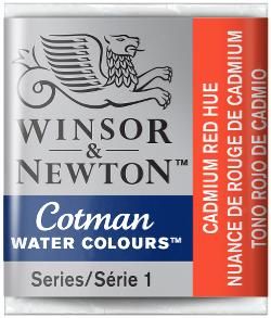 WN Cotman 1/2 (1,7ml) 095 Cadmium Red Hue, akvarellivärinappi x