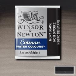 WN Cotman 1/2 (1,7ml) 331 Ivory Black, akvarellivärinappi x