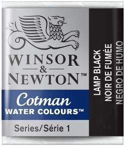 WN Cotman 1/2 (1,7ml) 337 Lamp Black, akvarellivärinappi