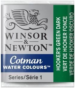 WN Cotman 1/2 (1,7ml) 312 Hooker's Green Dark, akvarellivärinappi