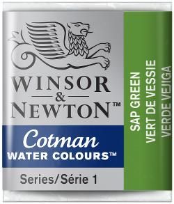 WN Cotman 1/2 (1,7ml) 599 Sap Green, akvarellivärinappi x