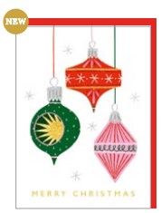 2-osainen joulukortti The Art File - Koristeet, Merry Christmas